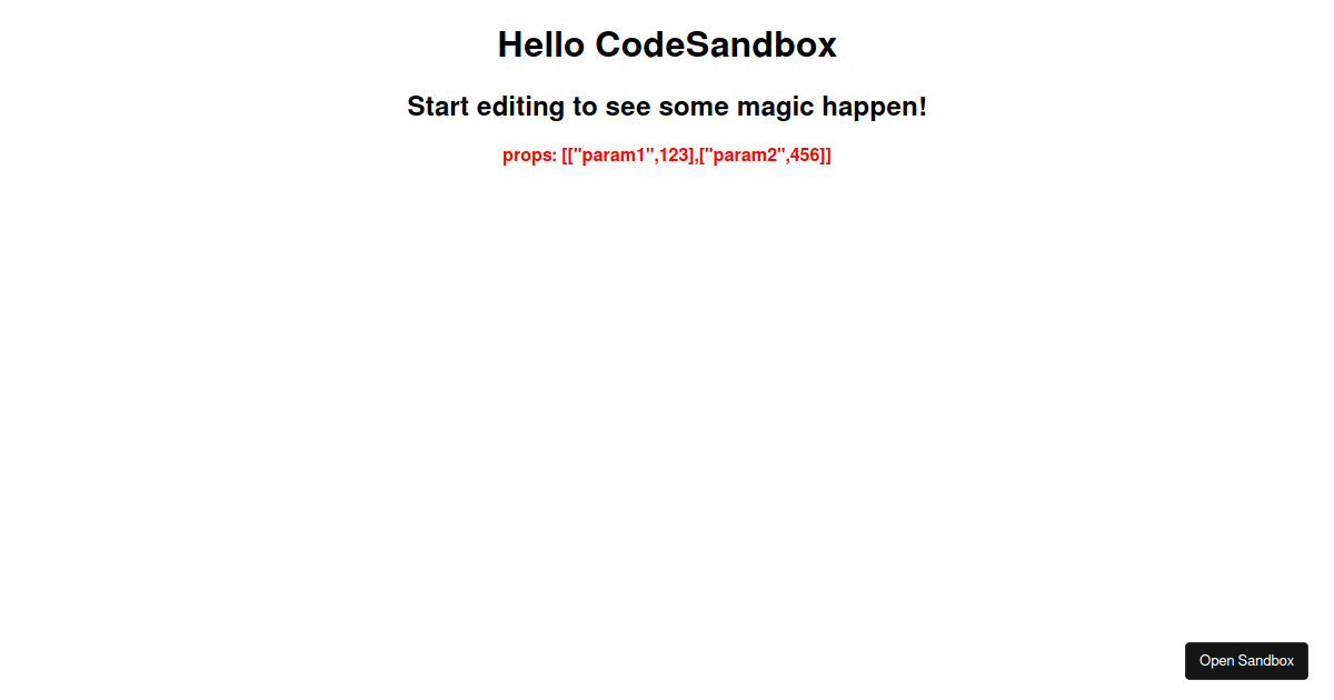 Named parameter testcase 2. - Codesandbox