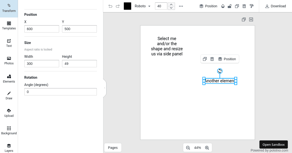 @polotno-docs/polotno-programmatic-transform - Codesandbox