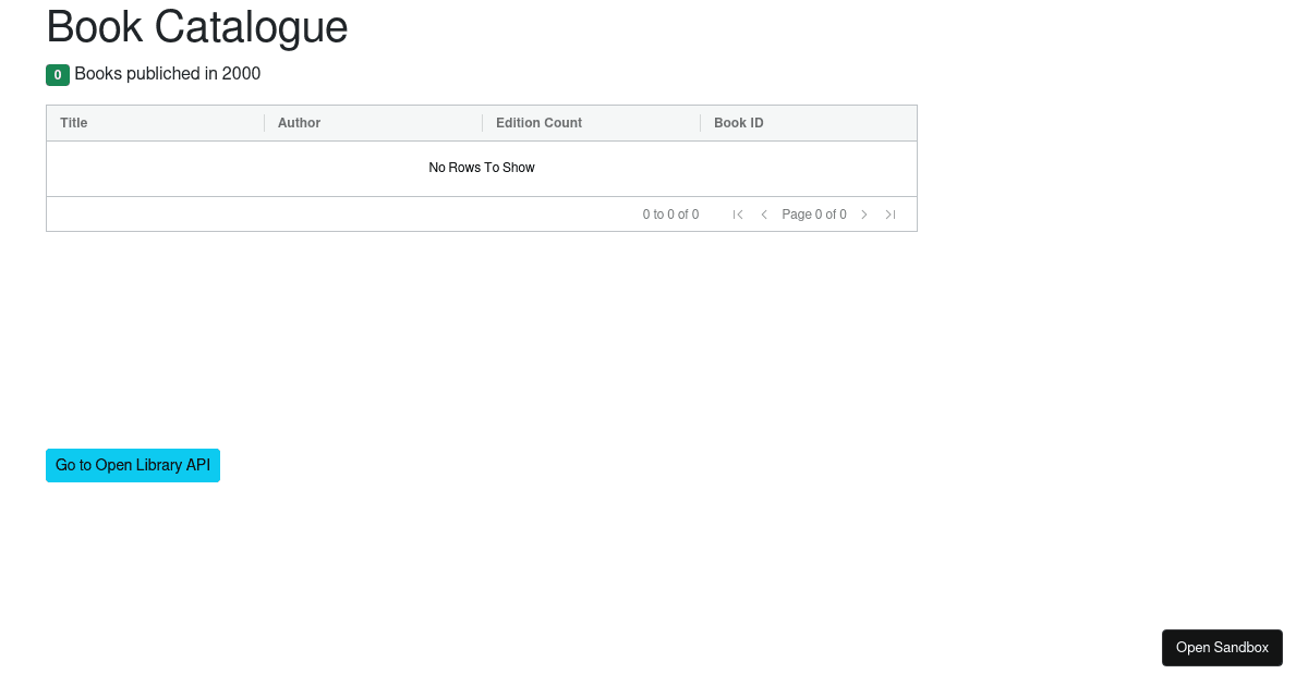 Data tables in react using ag grid forked codesandbox