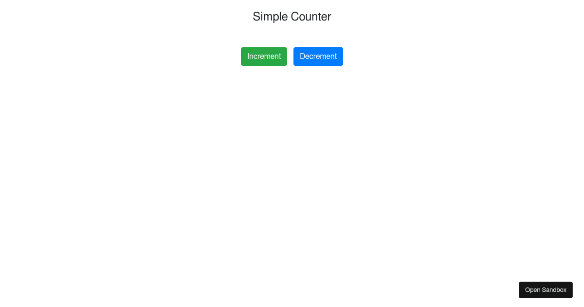 Counter Riminder Ui simple counter (UI only) - Codesandbox