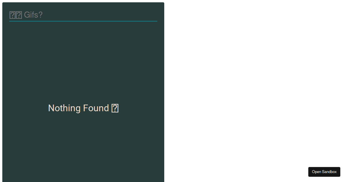 React Gif Search - Example (forked) - Codesandbox