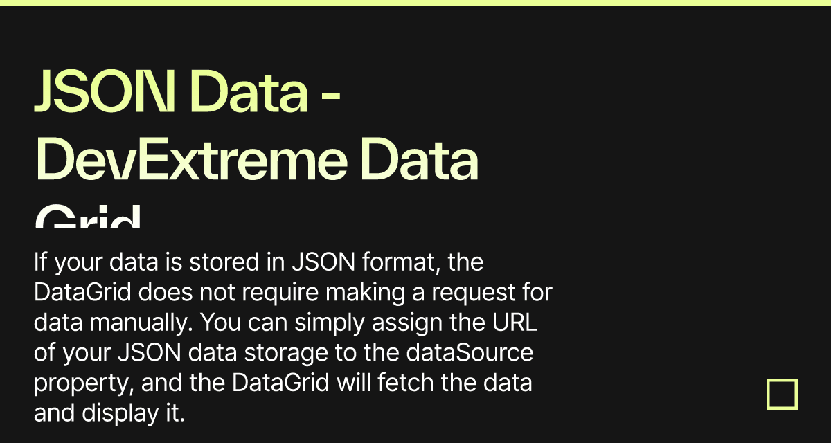 JSON Data - DevExtreme Data Grid - Codesandbox