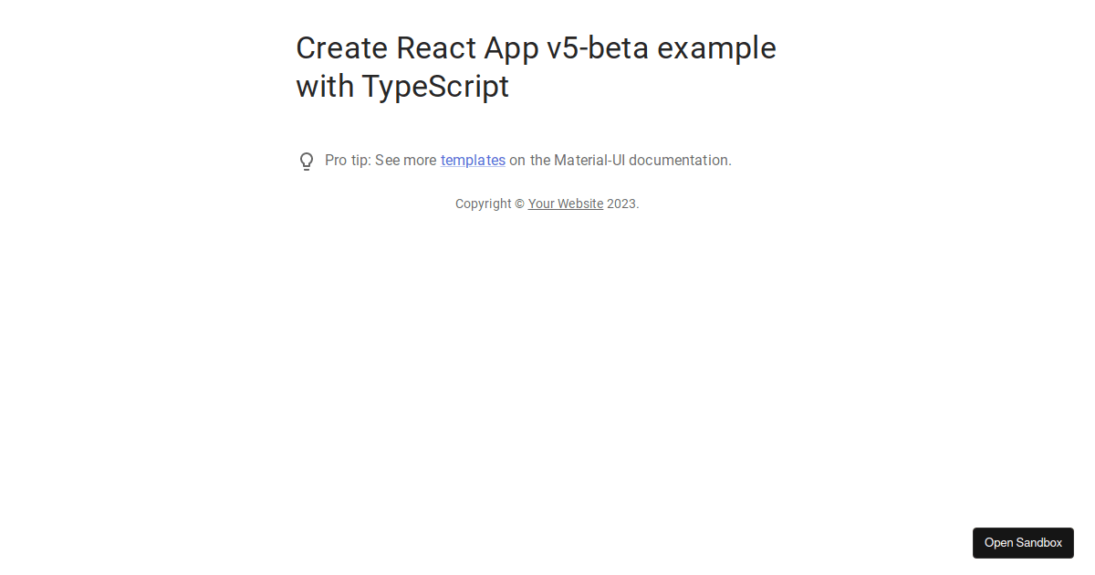 createreactappwithtypescript Codesandbox