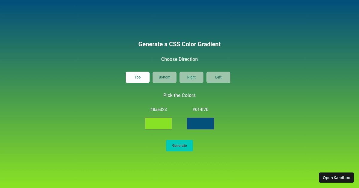 gradient-genrator - Codesandbox