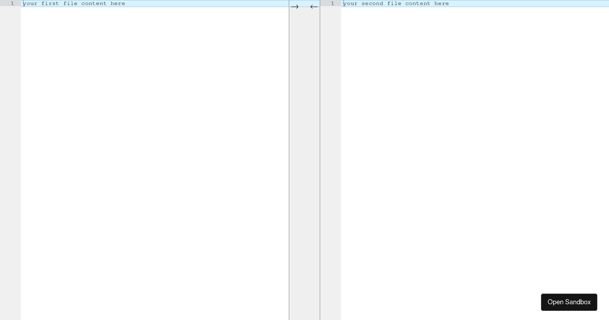 Ace-Diff React - Codesandbox