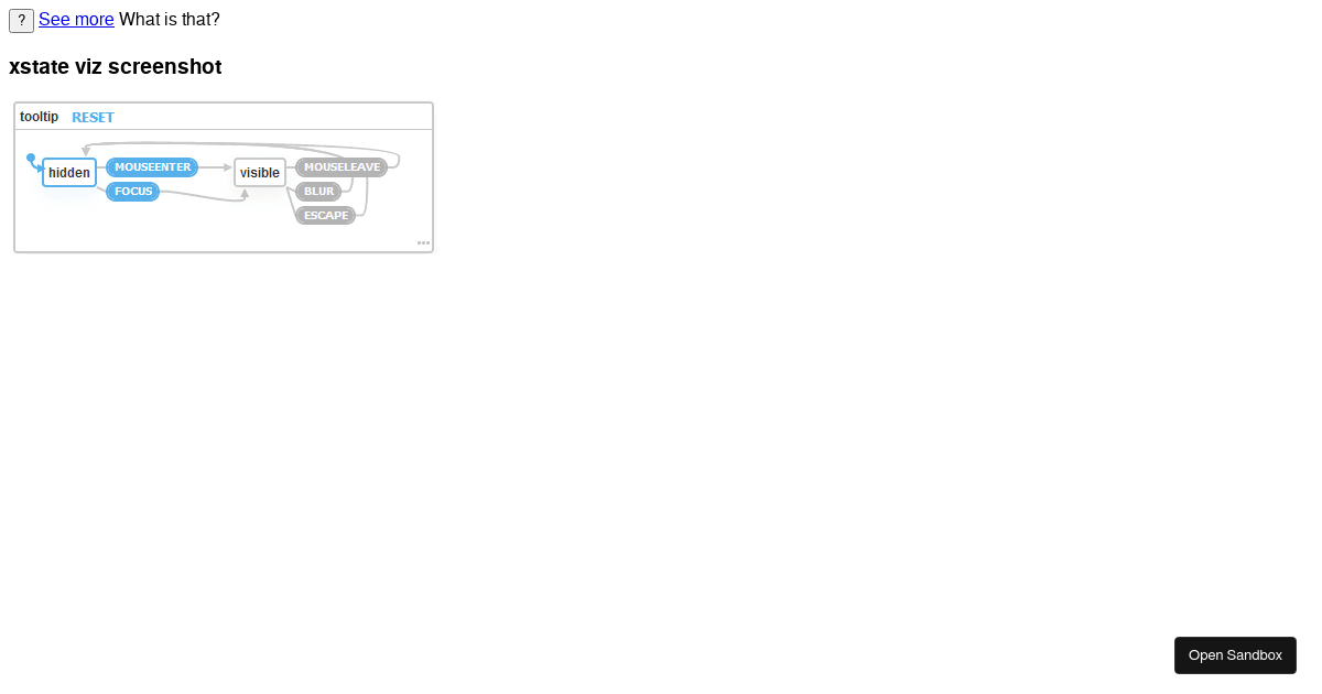xstate tooltip - Codesandbox