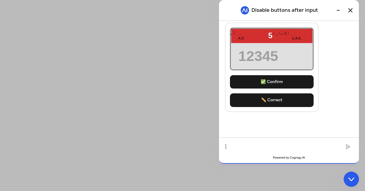 Disable buttons after input - Codesandbox
