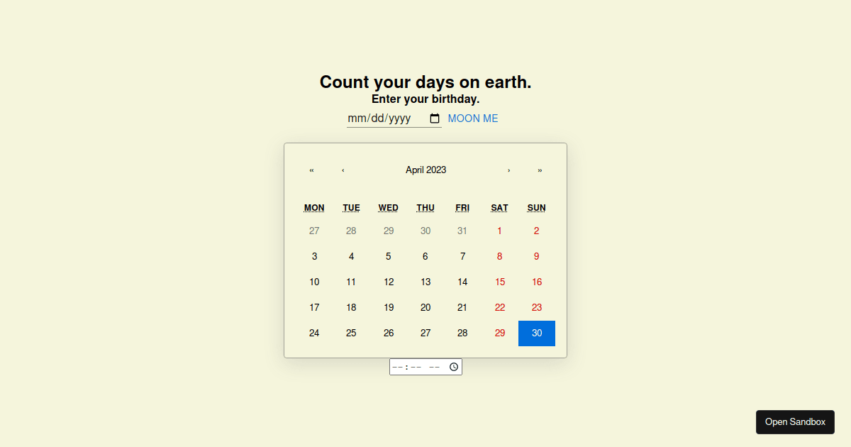 calendar v4 - Codesandbox