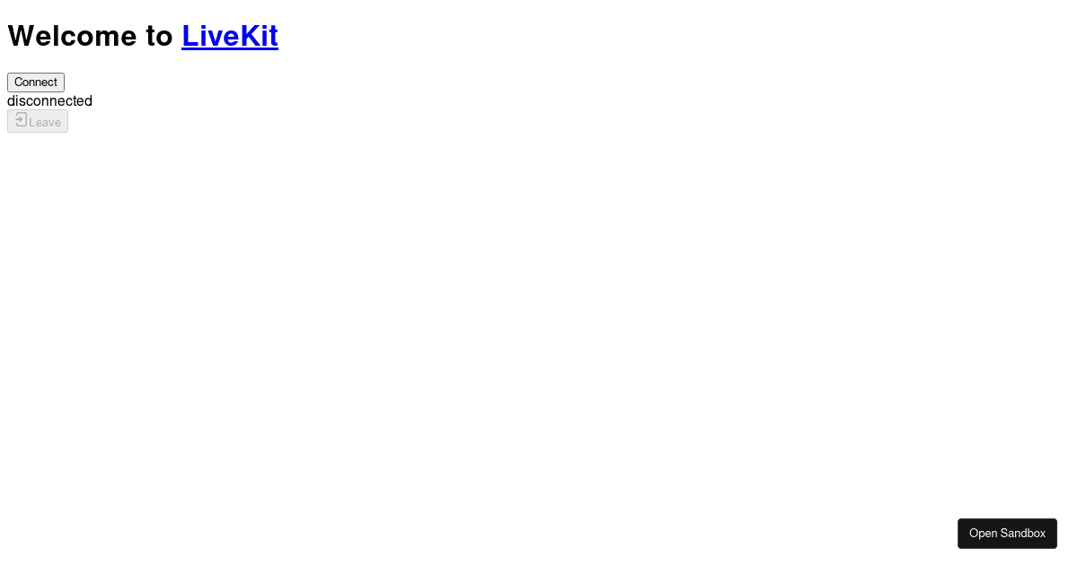 livekit - Codesandbox