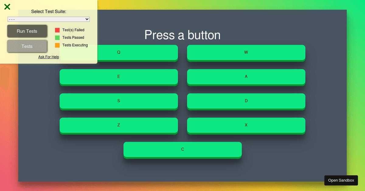 FCC-Drum Machine from GitHub - Codesandbox