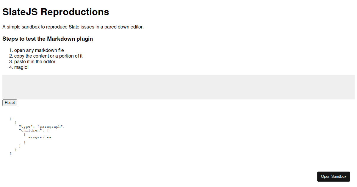 Slate Reproductions - Codesandbox