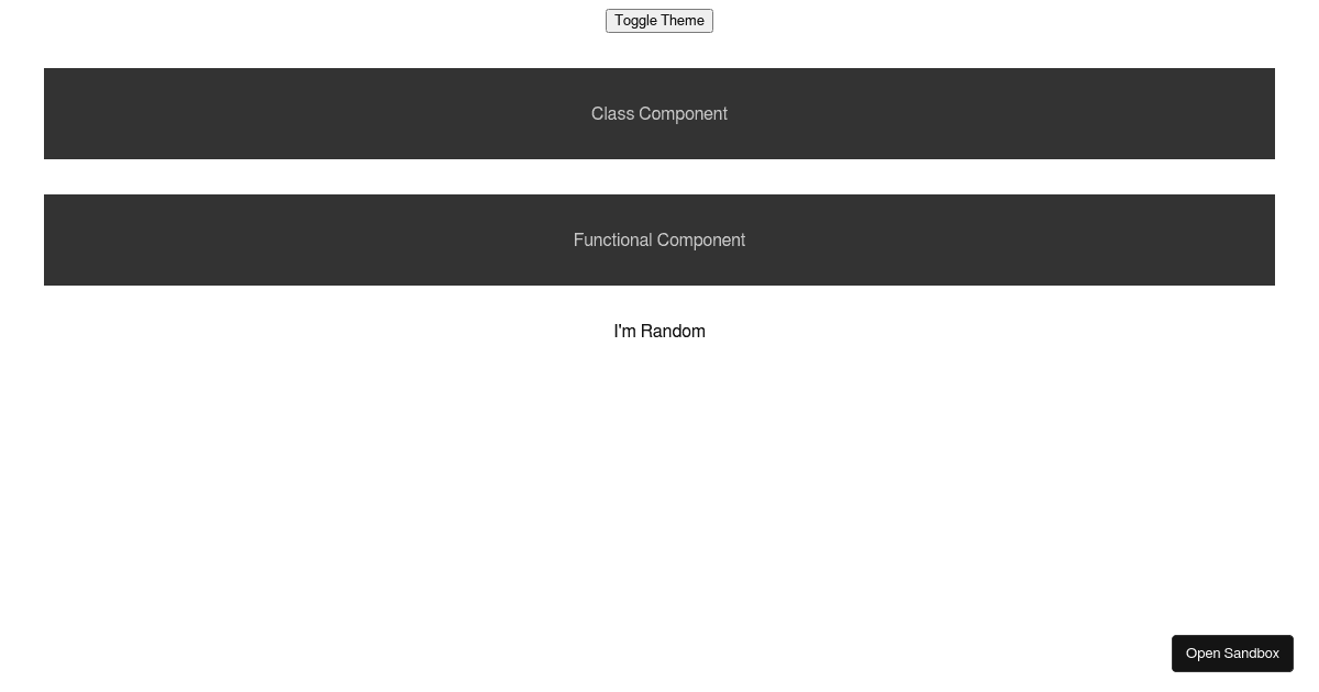 useContext - (New Context API) - Codesandbox