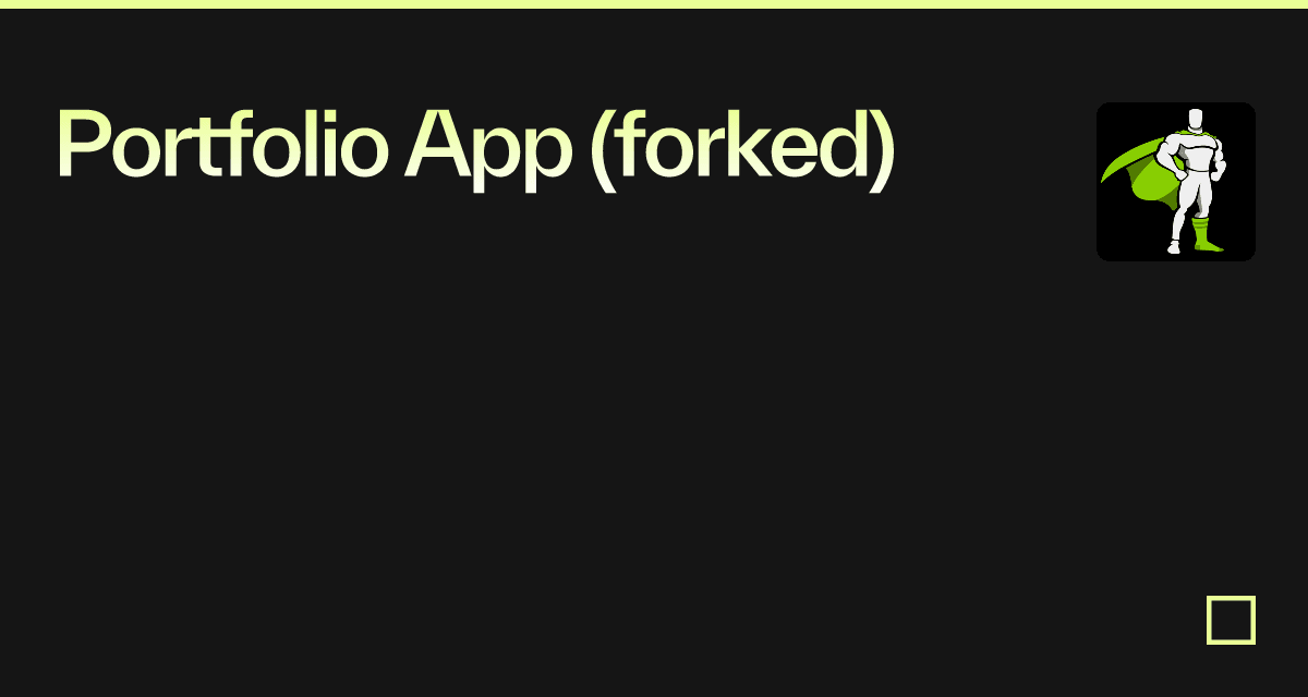 Portfolio App (forked) - Codesandbox