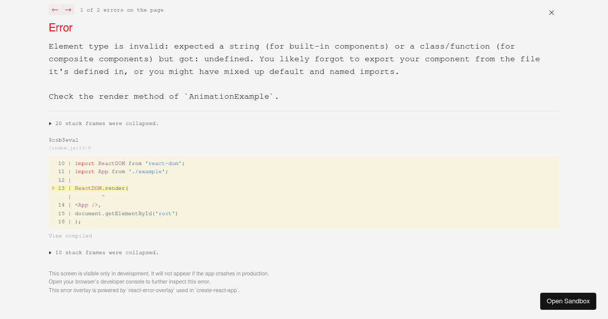 React Router - Animated Transitions - Codesandbox