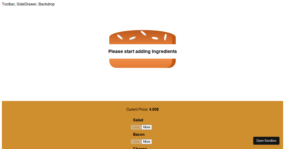 Burger-Builder - Codesandbox
