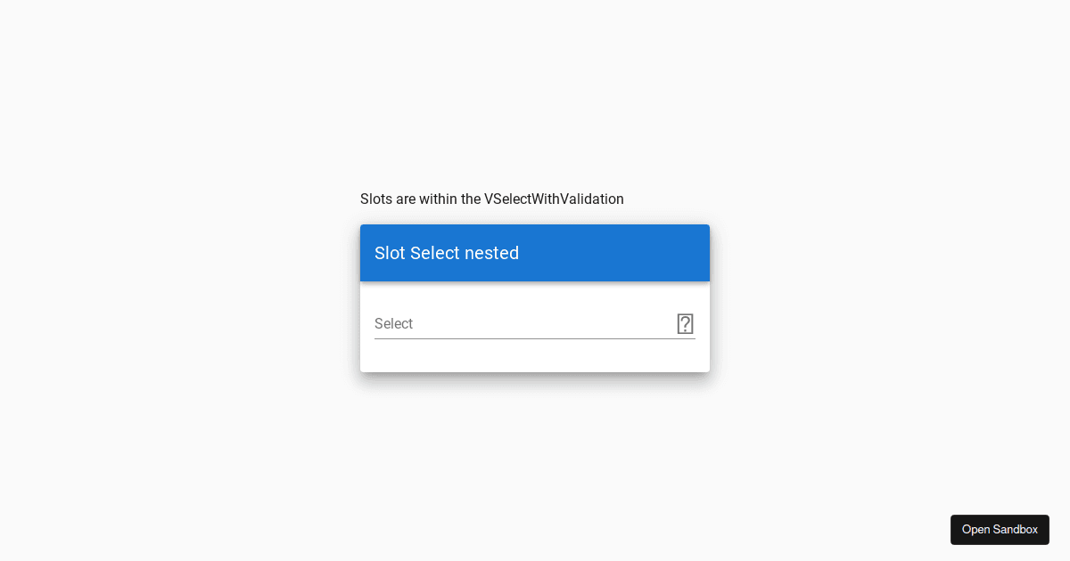 VeeValidate Components - Vuetify - Codesandbox