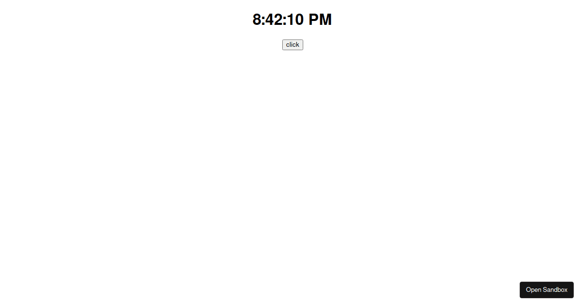 clock - Codesandbox