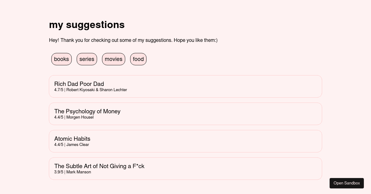 my-suggestions - Codesandbox