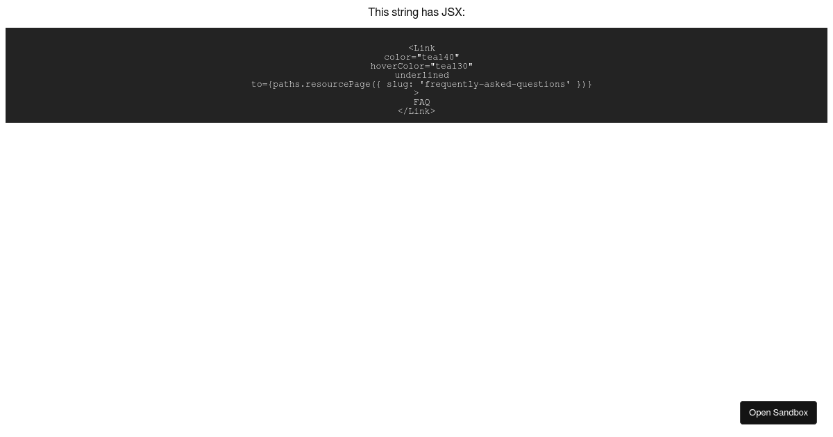 renderjsxtext Codesandbox