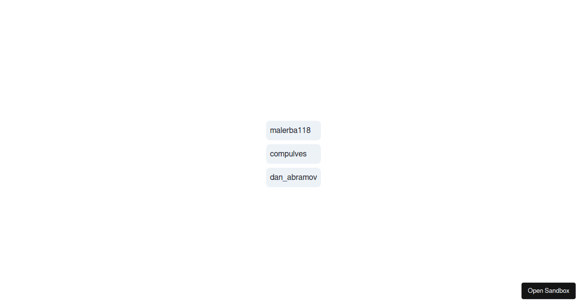 react - Codesandbox
