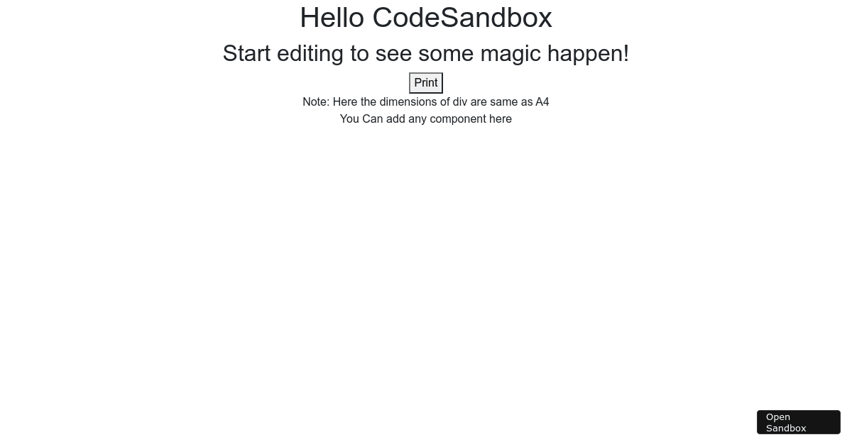 react - Codesandbox