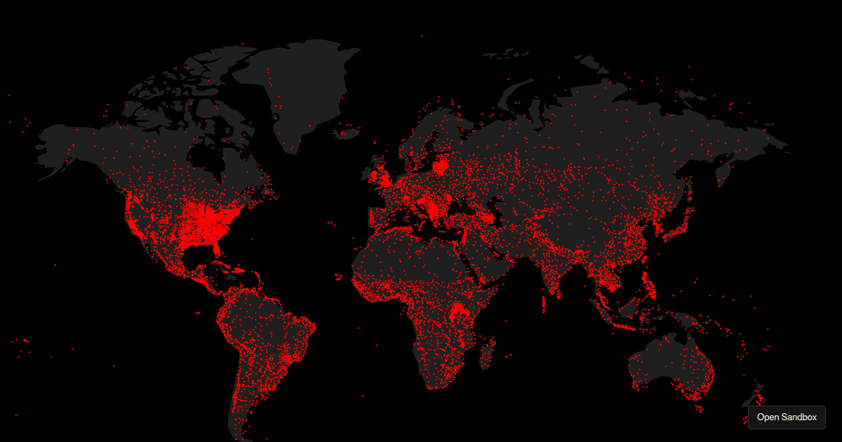 Svg 2d World Map Mercator Projection - Codesandbox