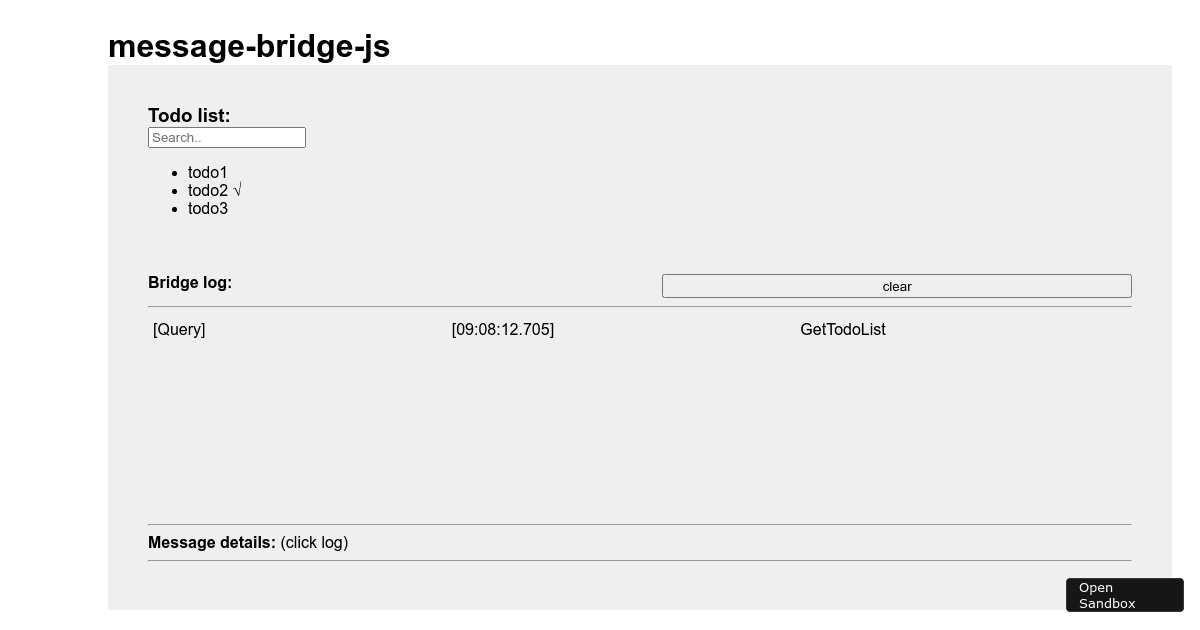 messagebrigdejs Codesandbox