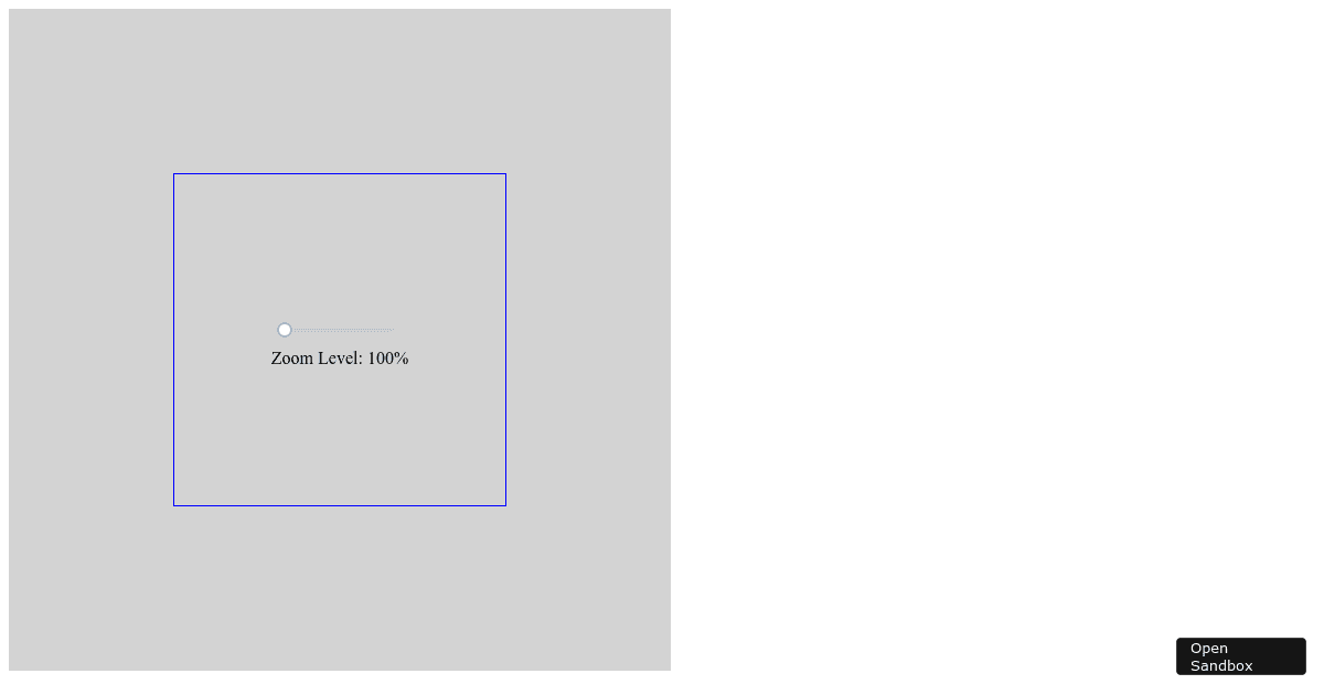 Zoom Using Slider - Codesandbox