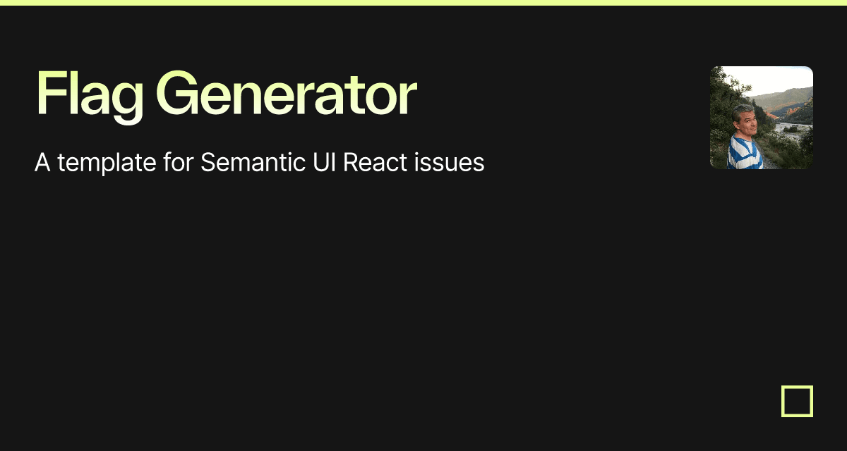 Flag Generator Codesandbox