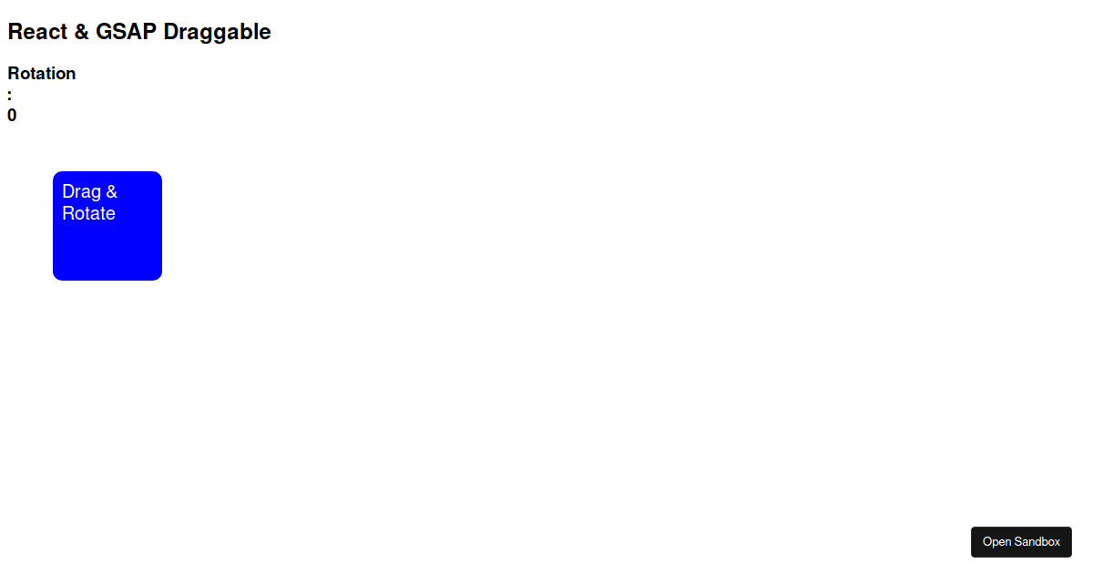 React & GSAP Draggable (forked) - Codesandbox