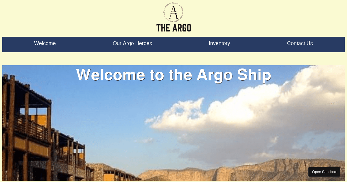 Argo-site - Codesandbox