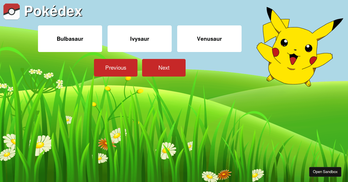 Pokedex React Student - Codesandbox
