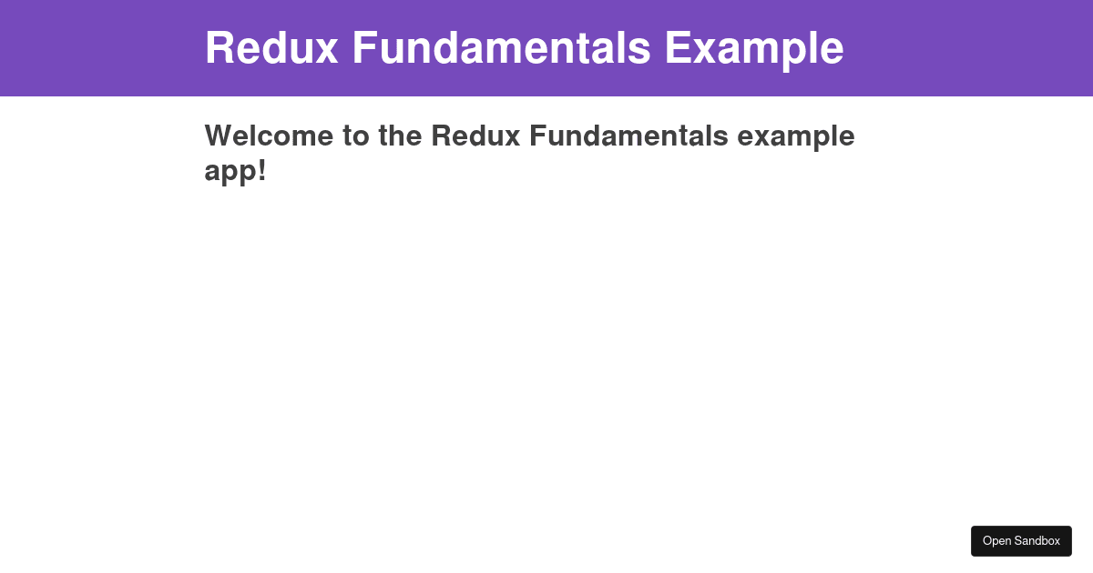 Redux example.