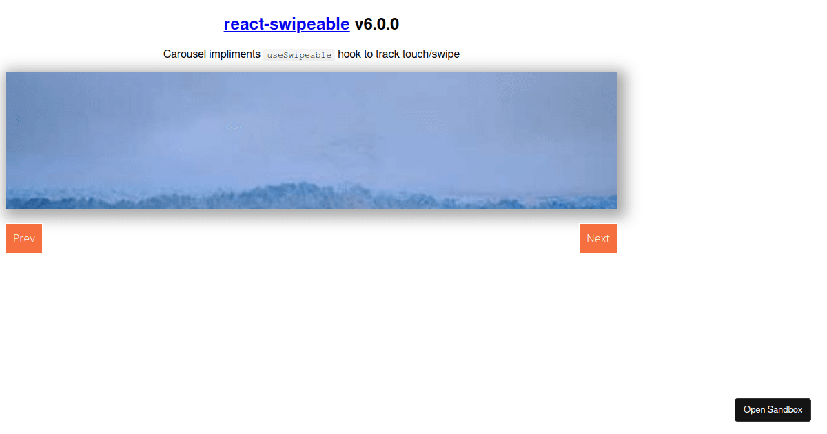 react-swipeable image carousel (forked) - Codesandbox