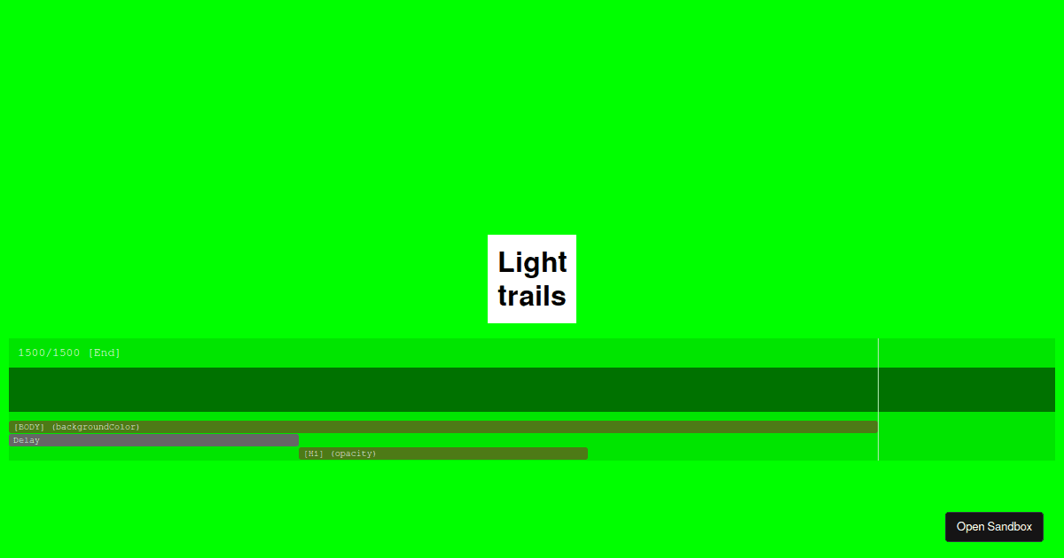 lighttrails Codesandbox