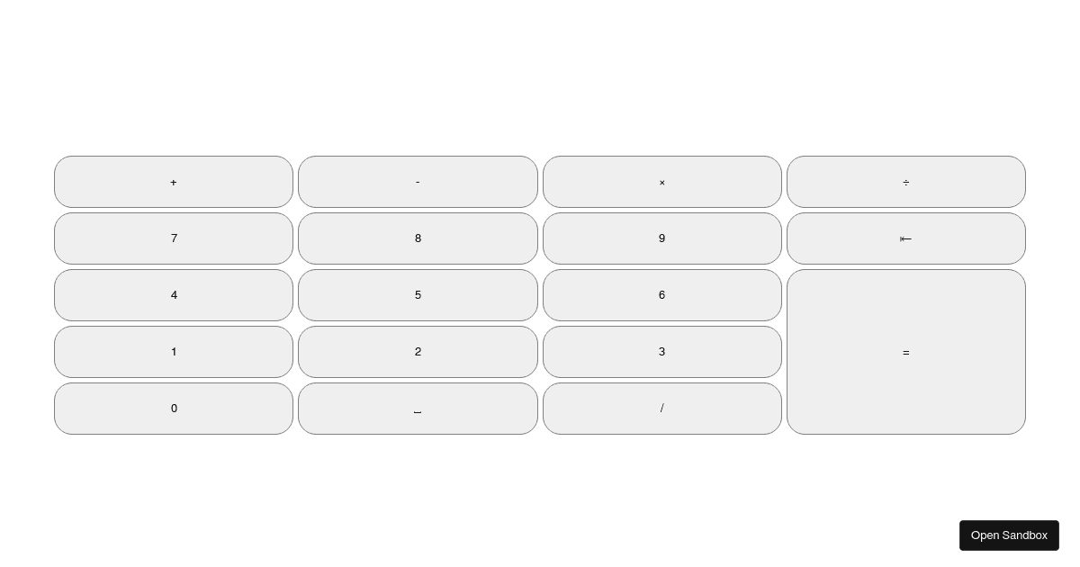 React Fraction Calculator (forked) - Codesandbox