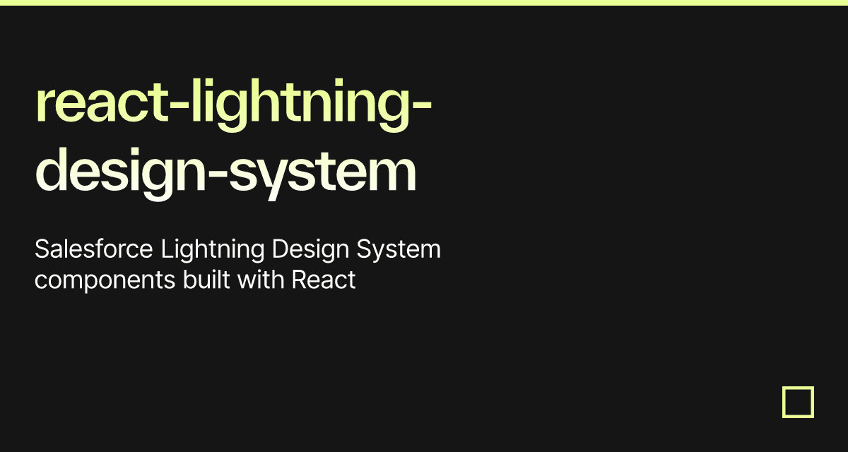 reactlightningdesignsystem Codesandbox