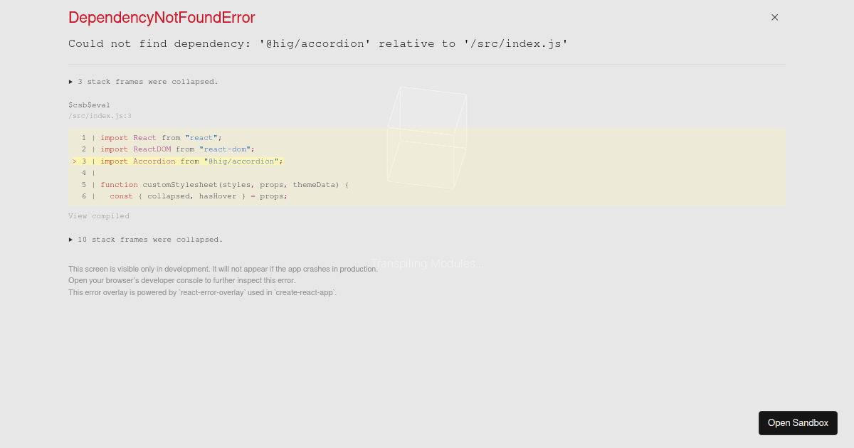 Accordion - Codesandbox