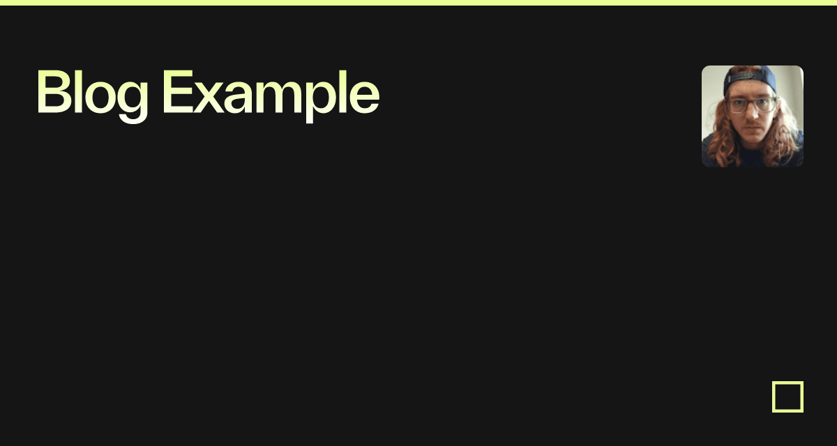 Blog Example Codesandbox Blog Example Codesandbox