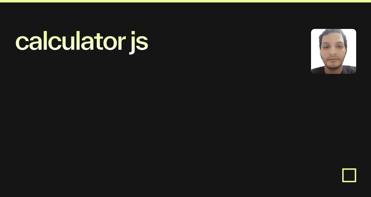 calculator js - Codesandbox