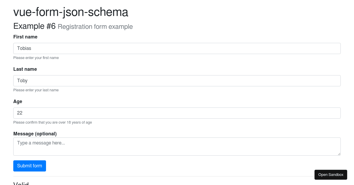 Example 6 - Codesandbox