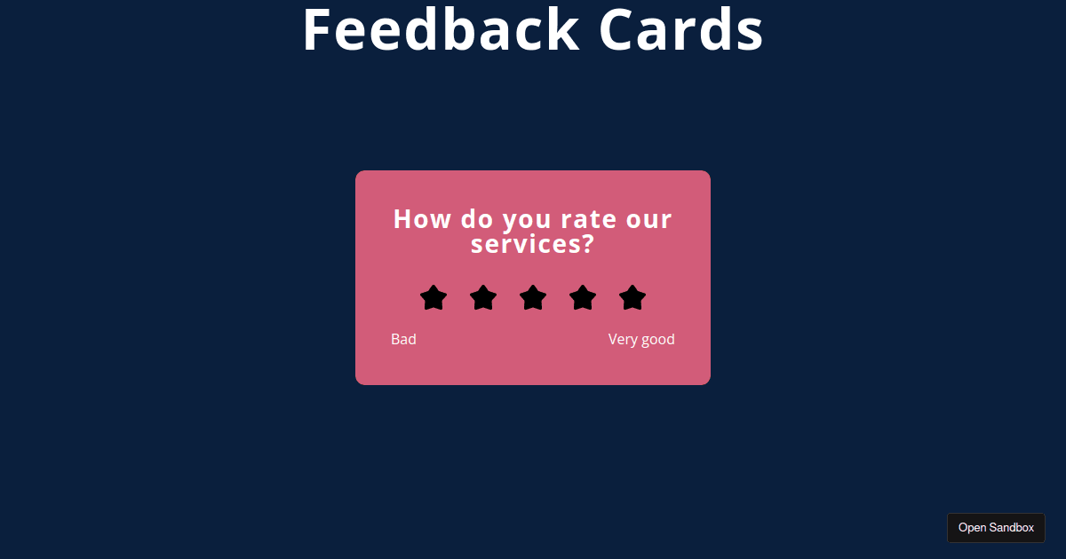 react-feedback-cards - Codesandbox