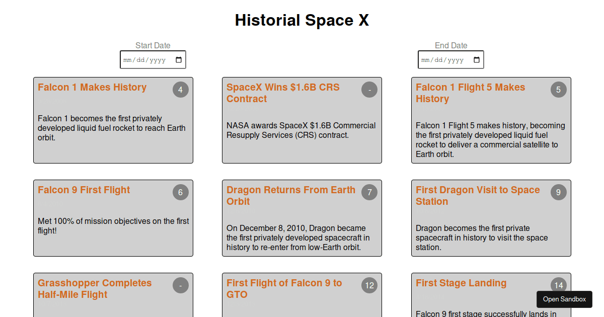 space-x-project - Codesandbox