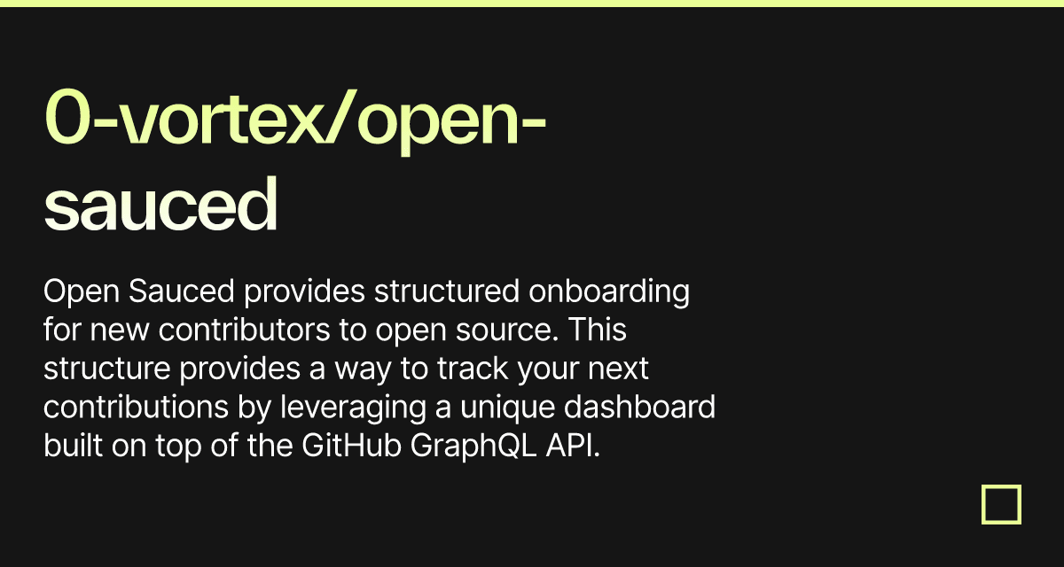 0-vortex/open-sauced - Codesandbox