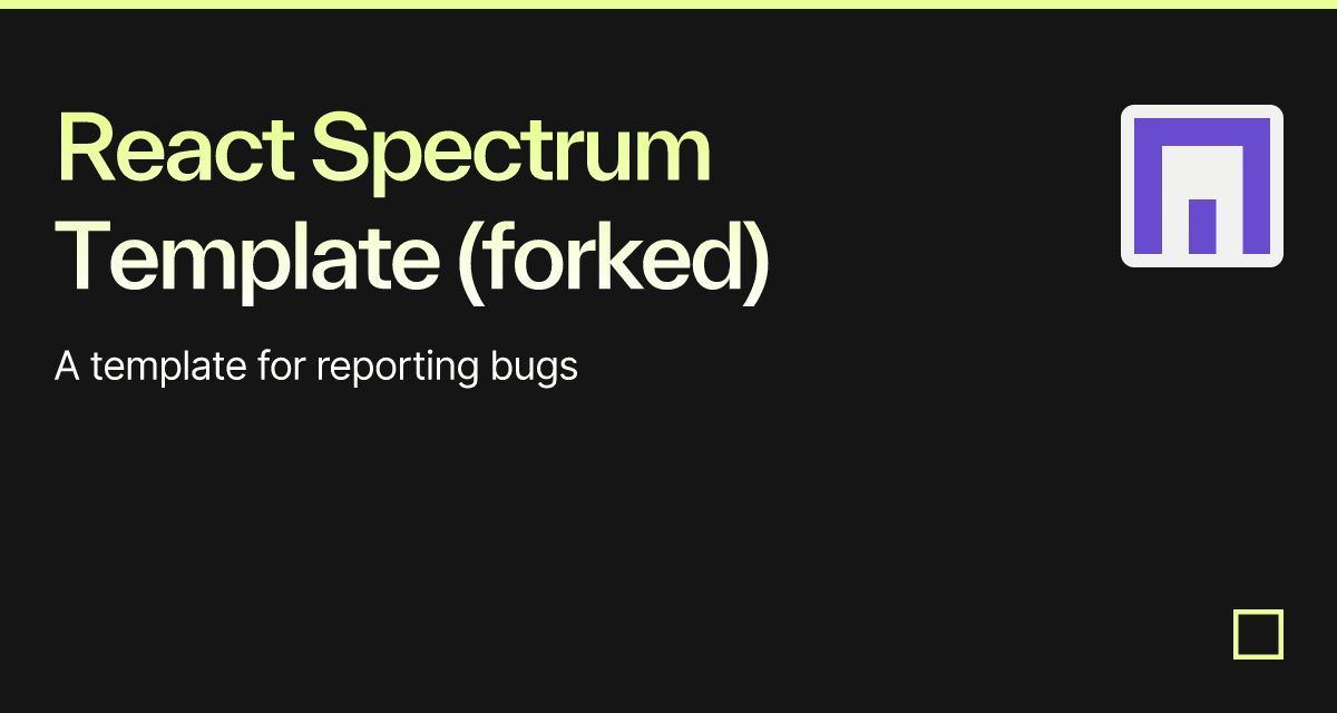 React Spectrum Template (forked) - Codesandbox