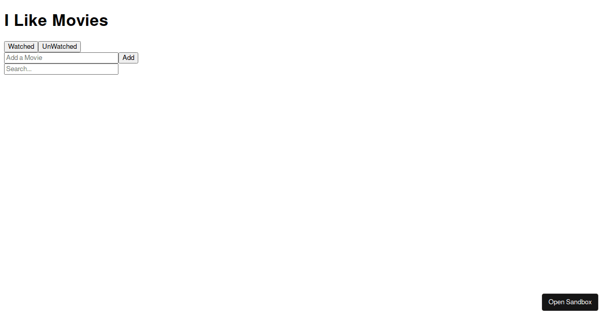 List in react codesandbox