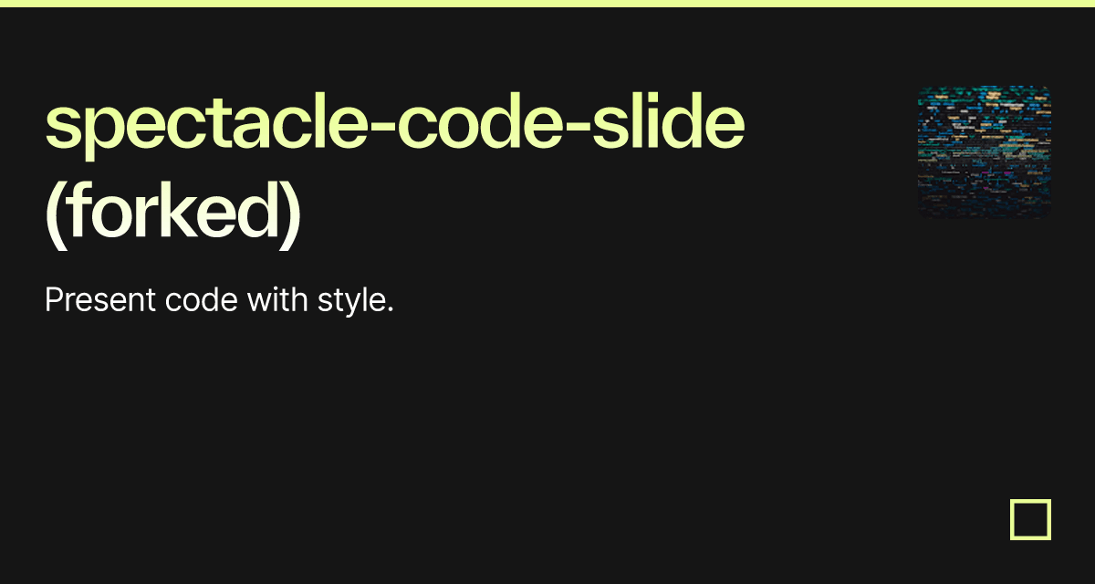 spectacle-code-slide (forked) - Codesandbox
