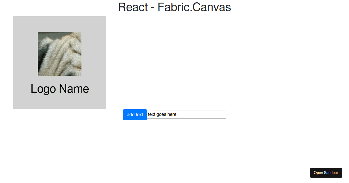 React Fabric Js (forked) Codesandbox
