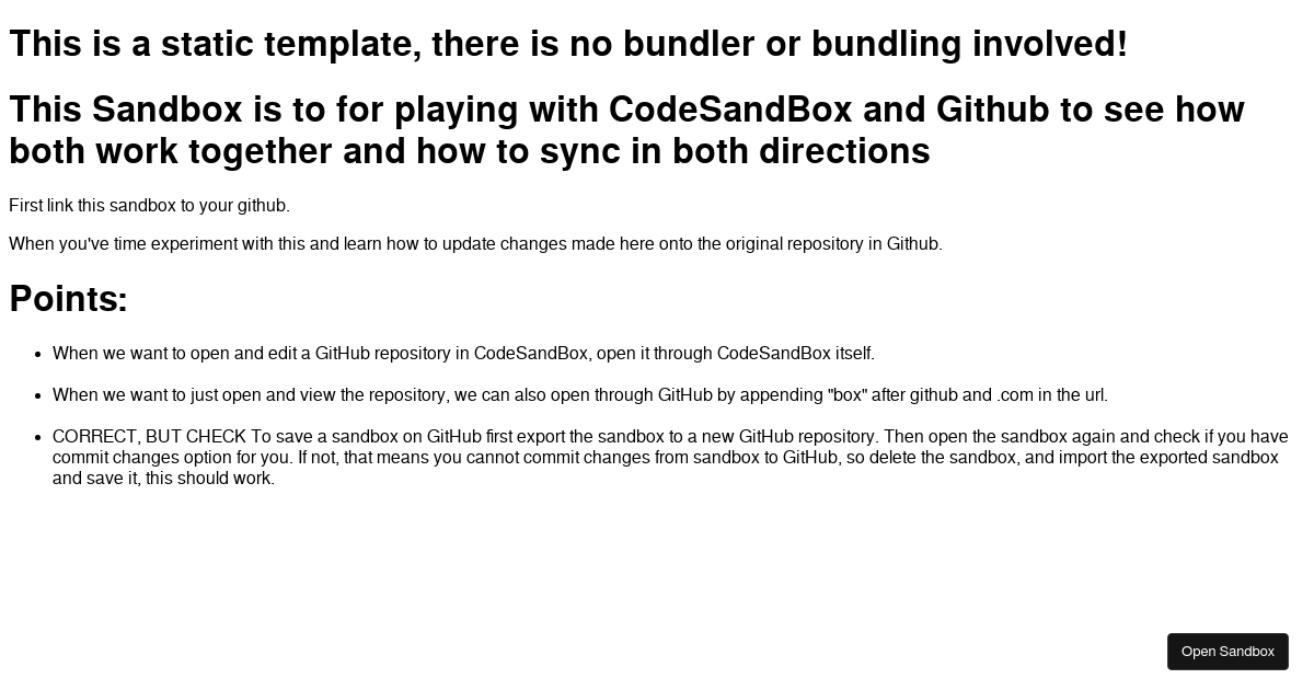 static - Codesandbox