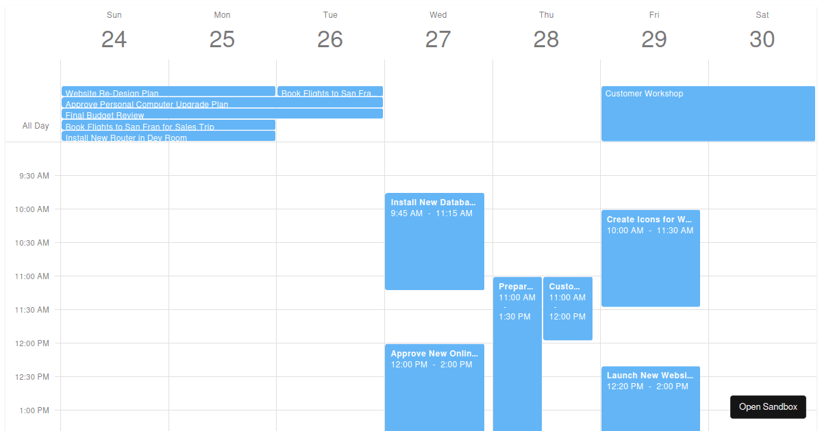 DevExtreme React Scheduler for Material-UI - Codesandbox